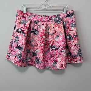 Bethany Mota Pink Floral Mini Skirt Size XL